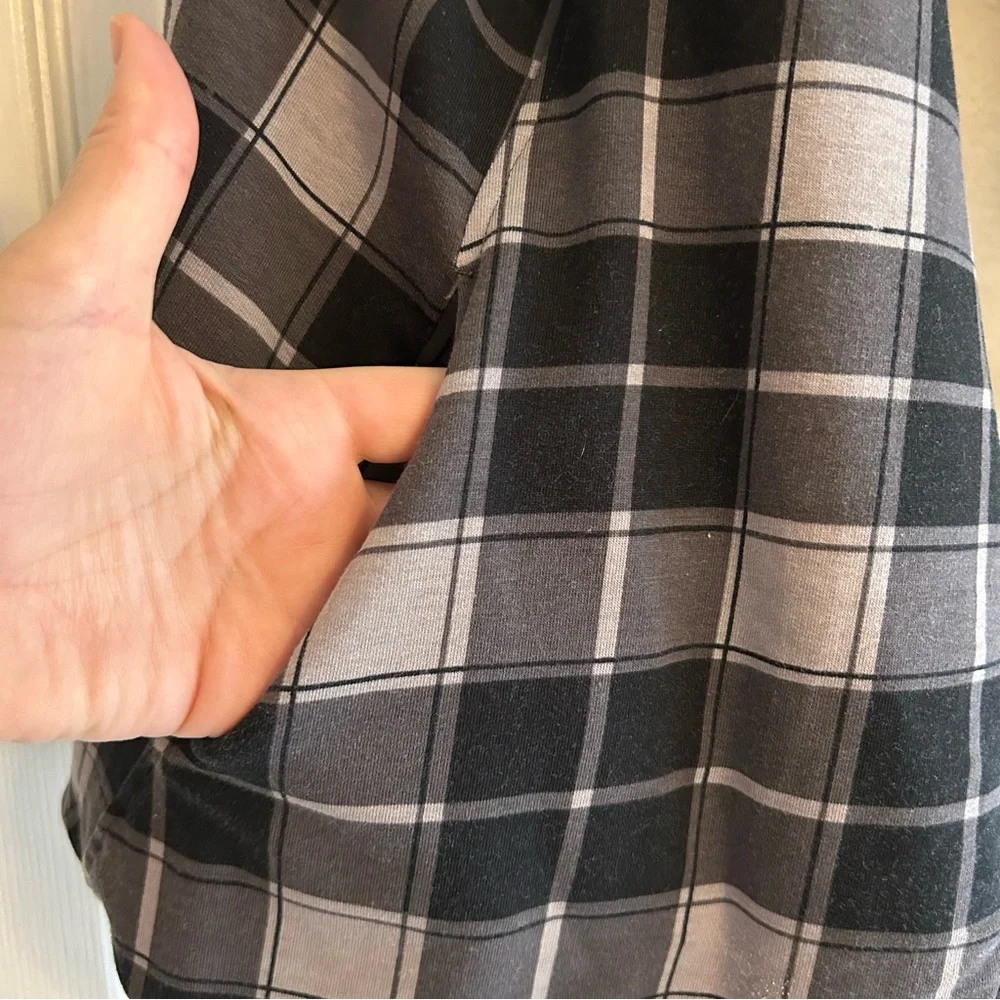Matilda Jane Reversible Vest with black gray plaid and faux fur size Large - Picture 3 of 9